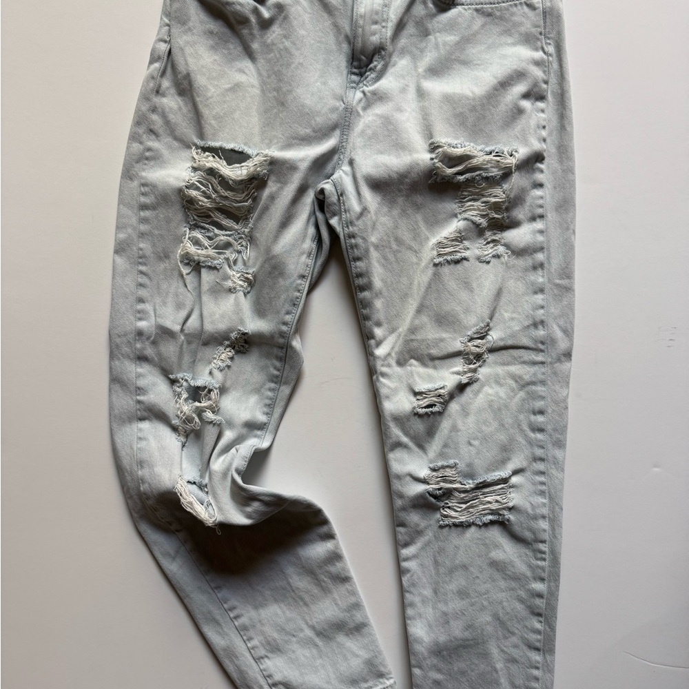 Forever 21 Light Blue High Rise Distressed Jeans - Picture 3 of 16